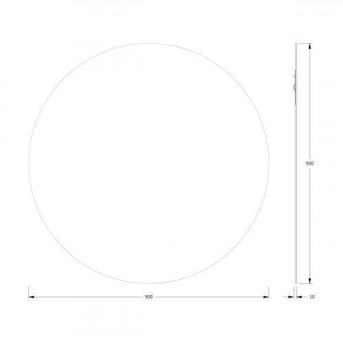 картинка Зеркало с окантовкой (Ø90 cm) (Черный цвет) (EVOFORM) от магазина Сантехстрой