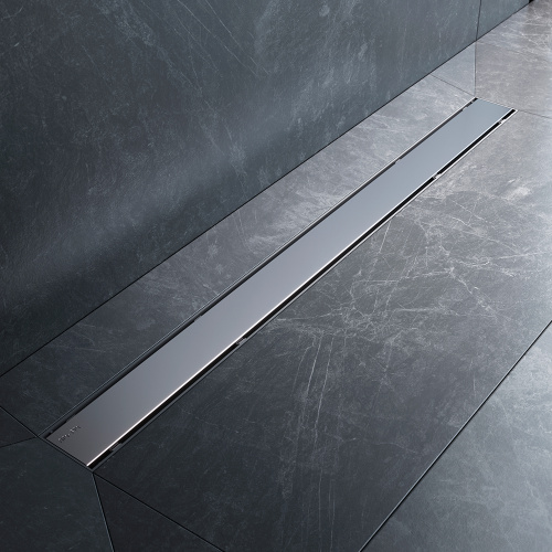 картинка W02SC-U11-090-04SB PrimeFlow Трап для душа линейный универс затвор Tile 90см цвет сталь мат от магазина Сантехстрой