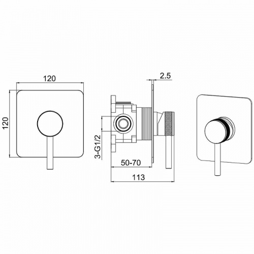 фото смеситель для душа allen brau 5.31012-bn хром