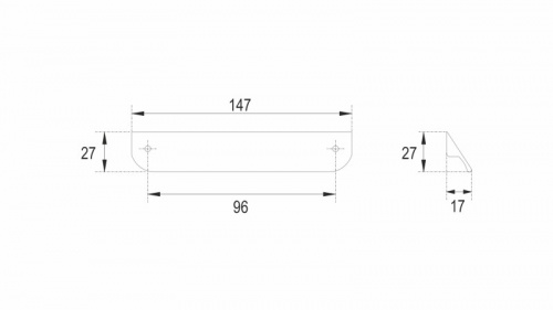 картинка Мебельная ручка CEZARES ECO RS156SG.3/96 (15 см), сатиновое золото от магазина Сантехстрой
