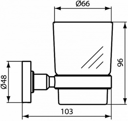 картинка Стакан для зубных щеток Ideal Standard IOM A9120XG Черный шелк от магазина Сантехстрой