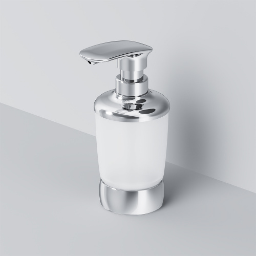 картинка A3031900 Sensation, Стеклянный диспенсер для жидкого мыла, отдельно стоящий, хром, шт от магазина Сантехстрой