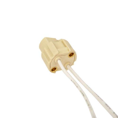 картинка Цоколь «патрон» G9 с проводом 15 см,  белый c этикеткой REXANT от магазина Сантехстрой