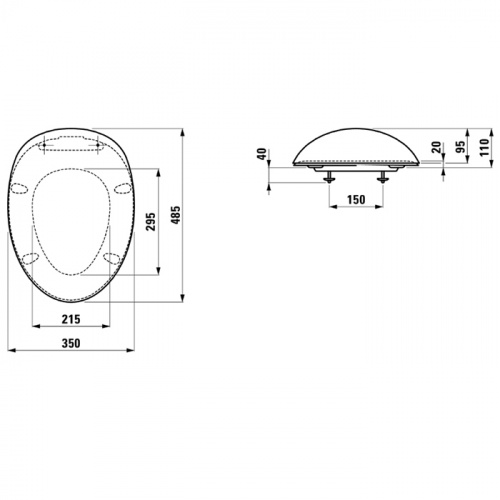 картинка Laufen Alessi One Сиденье для унитаза 481x350x107мм с микролифтом, цвет: белый (со склада продаем с унитазами и отдельно по запросу!) от магазина Сантехстрой