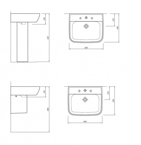 картинка Пьедестал для раковины Kale BABEL белый от магазина Сантехстрой