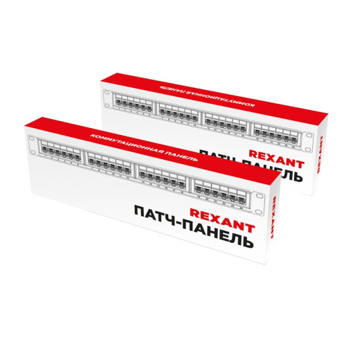 картинка Панель коммутационная наборная 19",  1U,  24 порта,  UTP REXANT PRO от магазина Сантехстрой