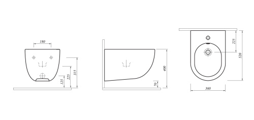 картинка Биде подвесное Kale ZERO (310200900022) от магазина Сантехстрой