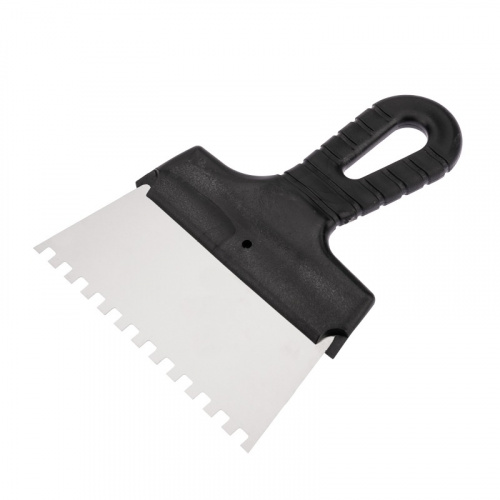 картинка Шпатель фасадный REXANT 150 мм зуб 6х6 нержавеющая сталь,  пластмассовая ручка от магазина Сантехстрой