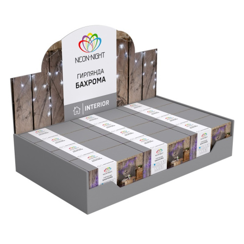 картинка Гирлянда Айсикл (бахрома) светодиодный,  1,8 х 0,5 м,  прозрачный провод,  230 В,  диоды RGB от магазина Сантехстрой