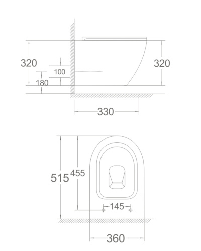картинка Agger AT03100 унитаз подвесной безободковый, сиденье с микролифтом от магазина Сантехстрой