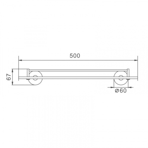 картинка Полка стеклянная Haiba сталь (HB8307) от магазина Сантехстрой