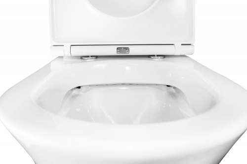 картинка Унитаз - компакт Azario Dante 360х660х805 напольный, безободковый, быстросъемное сиденье микролифт (93589) от магазина Сантехстрой