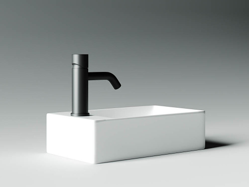 картинка CN5008 Умывальник подвесной/накладной прямоугольный (отв под смеситель L) Element 375*215*100мм от магазина Сантехстрой