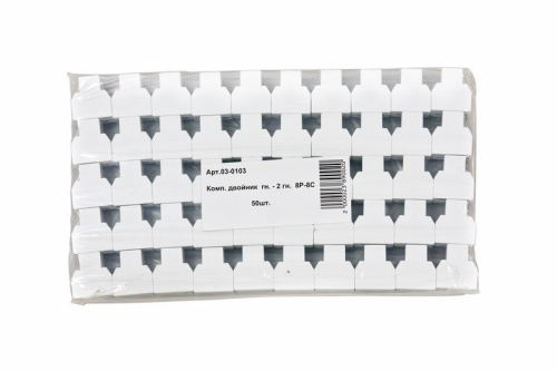 картинка Двойник компьютерный UTP RJ-45(8P-8C) (гнездо - 2 гнезда) REXANT от магазина Сантехстрой