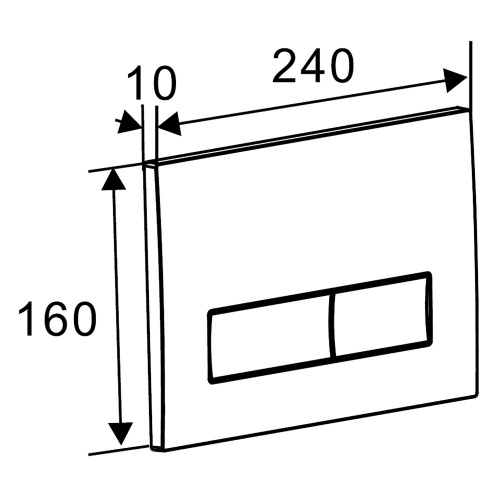 картинка Кнопка смыва AZARIO NEW двойная, пластик, черный матовый (AZ-015.04) от магазина Сантехстрой