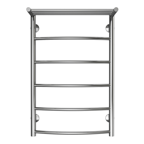 картинка Полотенцесушитель водяной AZARIO VERONA 500/800 с полкой, 5 секций, нижнее/диагональное подключение, 1/2", хром (AZ04158P) от магазина Сантехстрой