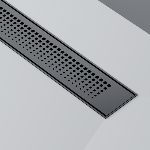 картинка W02SC-P11-060-01BM PrimeFlow Трап для душа линейный универс затвор Cut Gradient 60см цвет черн мат от магазина Сантехстрой