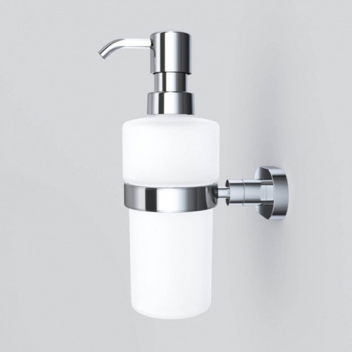 картинка A7436900 Sense L, Стеклянный диспенсер для жидкого мыла с настенным держателем, хром от магазина Сантехстрой