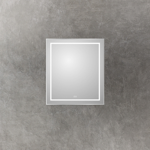 картинка Зеркало BelBagno Kraft 70 SPC-KRAFT-700-800-LED-TCH-WARM с подсветкой Сатин с сенсорным выключателем и подогревом от магазина Сантехстрой