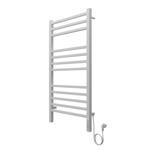 картинка Полотенцесушитель электрический AZARIO ANCONA 500/1000 квадрат, 12 секций, диммер справа, белый (AZ71850W) от магазина Сантехстрой