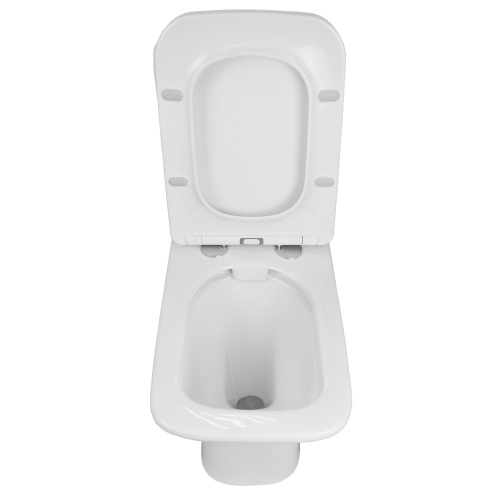 картинка Унитаз напольный Azario Formal 370х315х790 безободковый, в комплекте с бачком и сиденьем микролифт (AZ-1353B) от магазина Сантехстрой