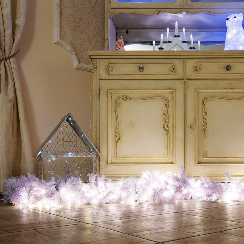 картинка Гирлянда Мишура LED 6 м прозрачный ПВХ,  576 диодов,  цвет белый от магазина Сантехстрой