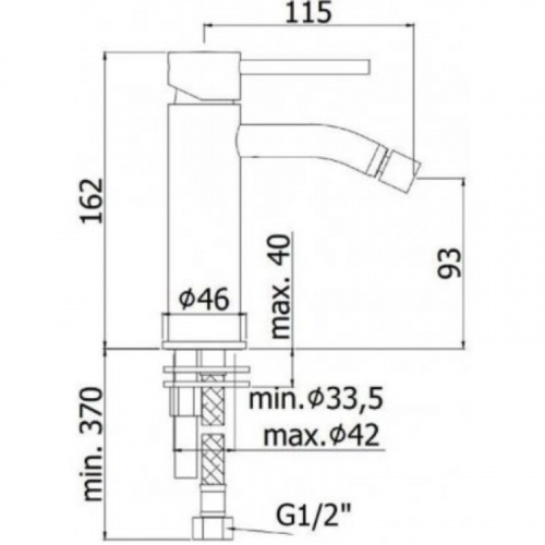 фото смеситель для биде без донного клапана paffoni light lig131hgsp