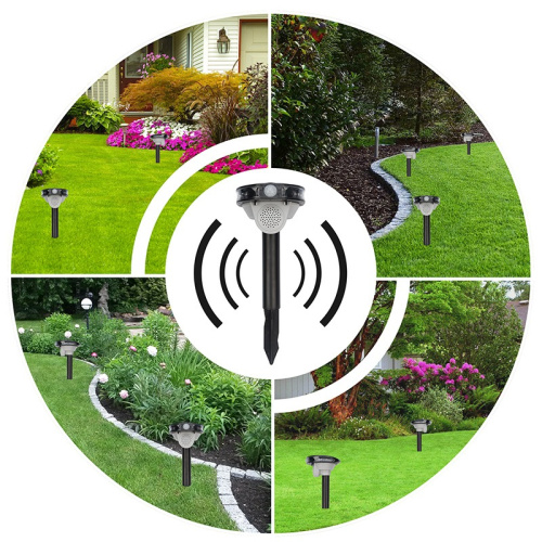 картинка Звуковой отпугиватель животных с датчиком движения,  на солнечной батарее REXANT от магазина Сантехстрой