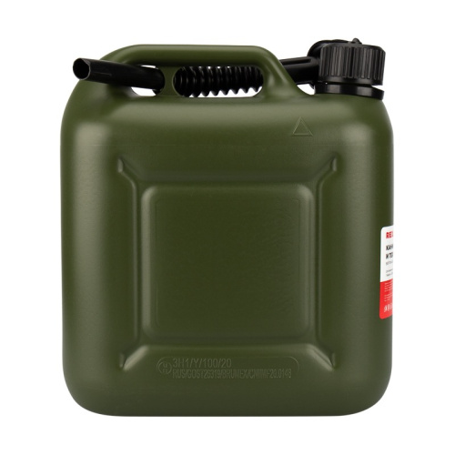 картинка Канистра REXANT для ГСМ и технических жидкостей,  вертикальная 10 л,  пластиковая,  усиленная от магазина Сантехстрой