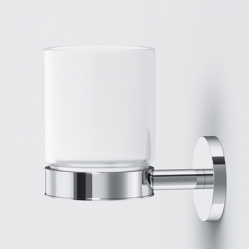 картинка A85A34300 X-Joy, Стеклянный стакан с настенным держателем от магазина Сантехстрой