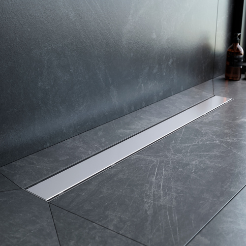 картинка W02SC-U11-080-04SB PrimeFlow Трап для душа линейный универс затвор Tile 80см цвет сталь мат от магазина Сантехстрой