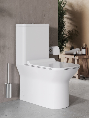 картинка Унитаз-компакт Agger AT02000 безободковый, сиденье с микролифтом от магазина Сантехстрой