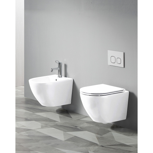 картинка Биде подвесное Azario Grado 36.5хх32.5 санфаянс (AZ-0046F) от магазина Сантехстрой