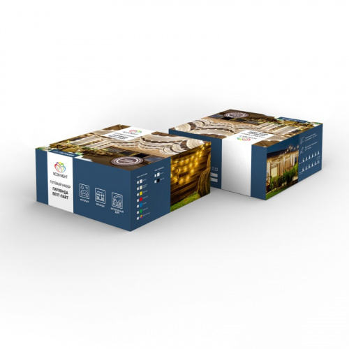 картинка Набор Белт-Лайт 10 м,  белый каучук,  30 ламп,  цвет Теплый белый,  IP65, соединяется от магазина Сантехстрой