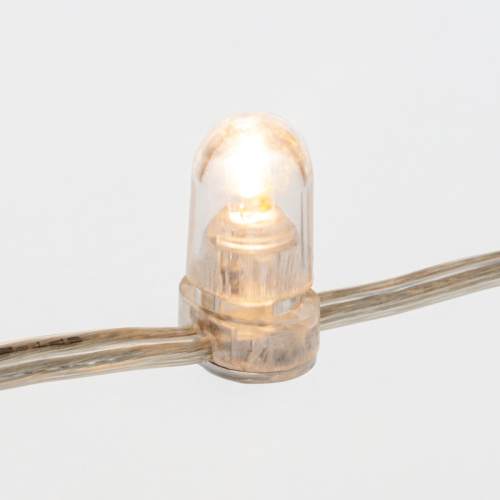 картинка Гирлянда LED Клип-лайт 12 V,  прозрачный ПВХ,  150 мм,  цвет диодов Теплый белый,  Flashing (Белый) от магазина Сантехстрой