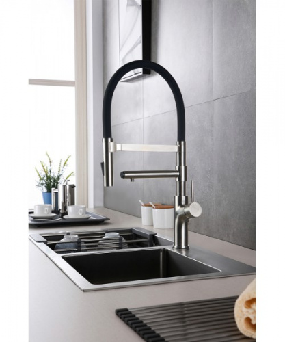 картинка Смеситель для кухни ZORG szr-1010 Черный от магазина Сантехстрой