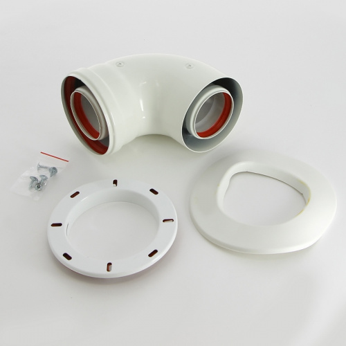 картинка Начальный коаксиальный отвод 90° для котлов ECO Classic / ECO Nova, диам. 60/100 мм от магазина Сантехстрой