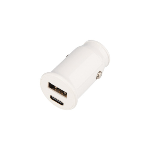 картинка Автозарядка в прикуриватель REXANT АЗУ USB-A+USB-C,  2.4 A белая от магазина Сантехстрой
