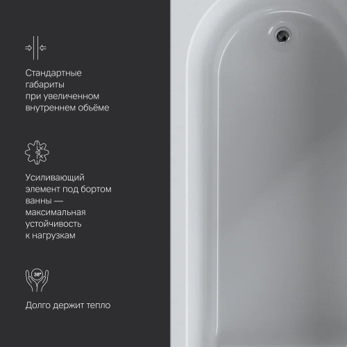 картинка W72A-180-080W-A2 Ванна акриловая Spirit 180x80 от магазина Сантехстрой