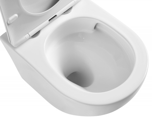 картинка Унитаз подвесной Azario Grado 370х490х360 безободковый, с системой антивсплеск (Торнадо) в комплекте с сидением микролифт (AZ-0046-UQ) от магазина Сантехстрой