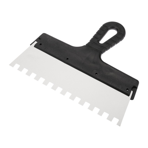 картинка Шпатель фасадный REXANT 250 мм зуб 10х10 нержавеющая сталь,  пластмассовая ручка от магазина Сантехстрой