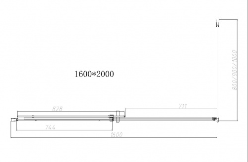 картинка Душевой уголок Vincea vsr-4d8016clb от магазина Сантехстрой