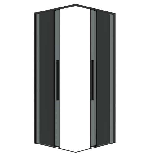 картинка Душевая перегородка 1/2 Grossman Galaxy 1/2.K33.01.70.21.10 (70х195) черный матовый,стекло тонированное, 1 место от магазина Сантехстрой