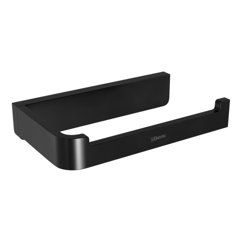 картинка Держатель для туалетной бумаги  Lemark SMOOTH LINE открытый, чёрный матовый (9722008) от магазина Сантехстрой