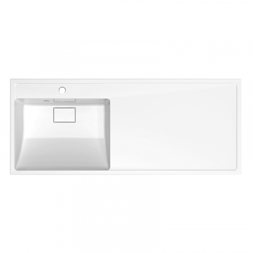 картинка Раковина Azario Paola Magenta 1200 L левосторонняя, литьевой мрамор, белый (CS00078451) от магазина Сантехстрой