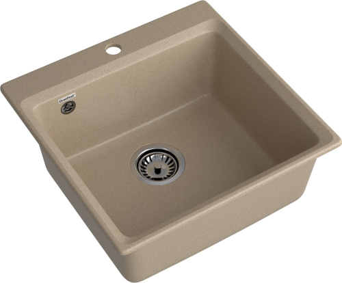 картинка Мойка кухонная GranFest LEVEL 510  1-чаш 510*500 песочный от магазина Сантехстрой