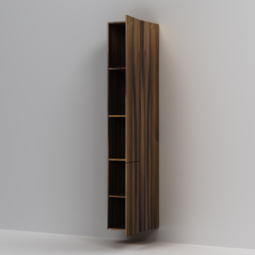 картинка M90CHR0306HF GEM, шкаф-колонна, подвесной, правый, 30 см, двери, push-to-open, цвет: орех от магазина Сантехстрой