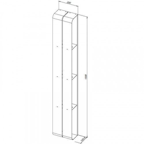 картинка Металлическая полка Aquanet Магнум 20х130 302240 Белая матовая от магазина Сантехстрой