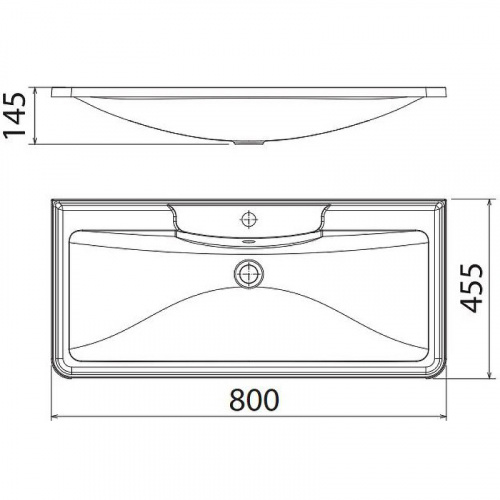 картинка Раковина BelBagno 80 BB800/455-LV-MR-ALR Белая от магазина Сантехстрой