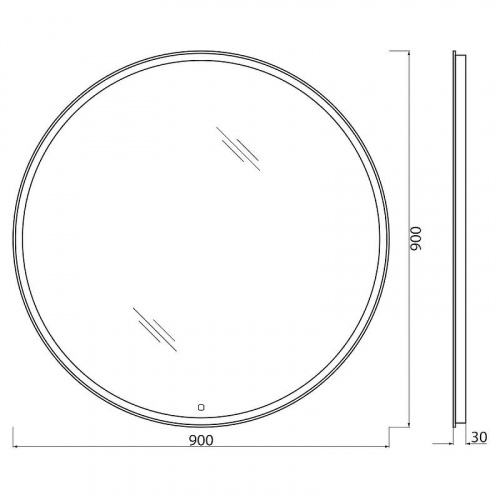 картинка Зеркало BelBagno spc-rng-900-led-tch от магазина Сантехстрой